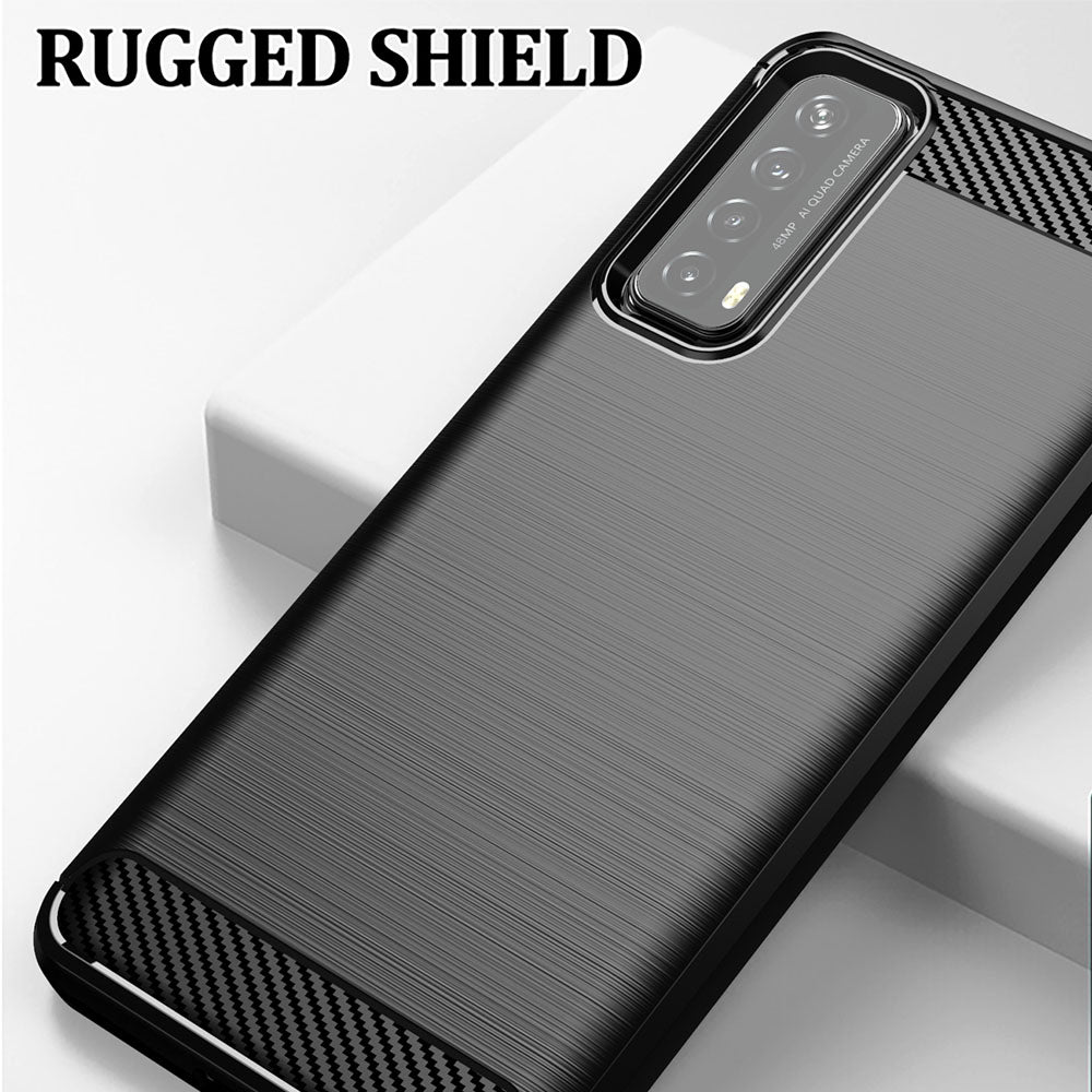 Hoes voor Huawei P smart 2021, Techsuit, Carbon, Zwart