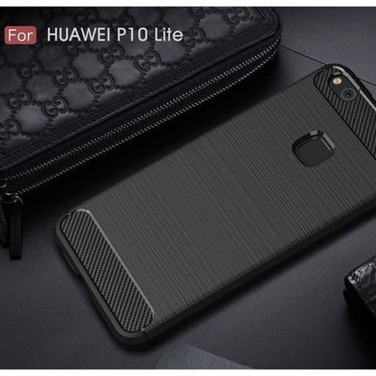 Hoes voor Huawei P10 Lite, Techsuit, Carbon, Zwart