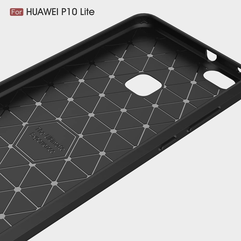 Hoes voor Huawei P10 Lite, Techsuit, Carbon, Zwart