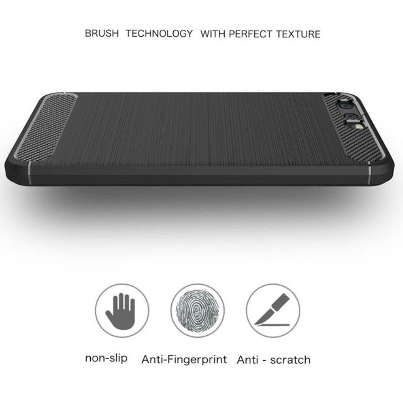 Hoes voor Huawei P10 Plus, Techsuit, Carbon, Zwart