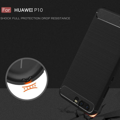 Hoes voor Huawei P10, Techsuit, Carbon, Zwart