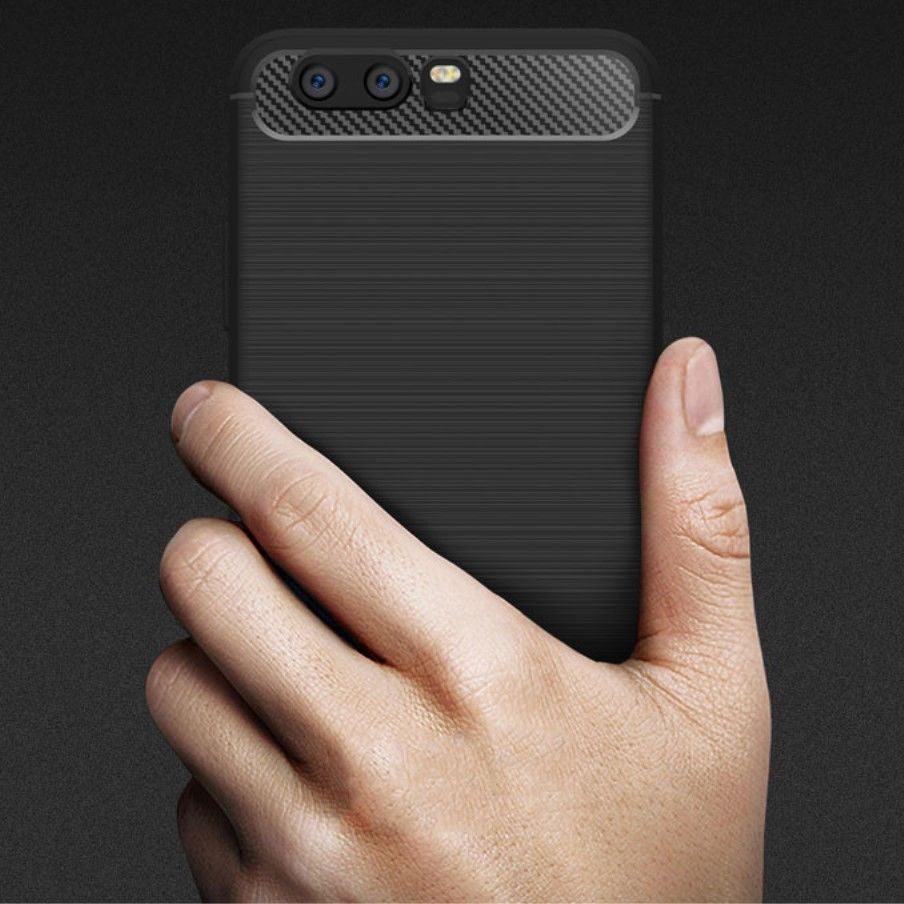 Hoes voor Huawei P10, Techsuit, Carbon, Zwart