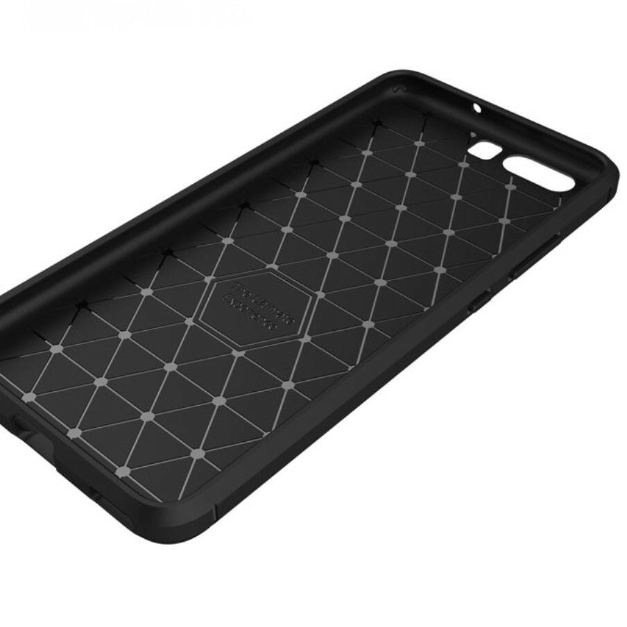 Hoes voor Huawei P10, Techsuit, Carbon, Zwart