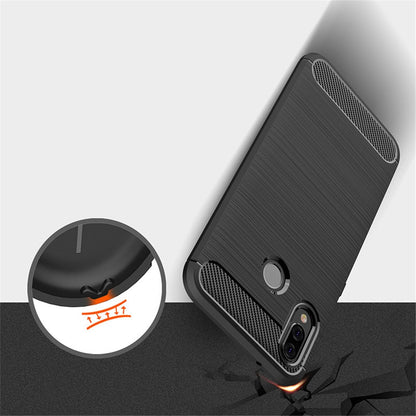 Hoes voor Huawei P20 Lite, Techsuit, Carbon, Zwart