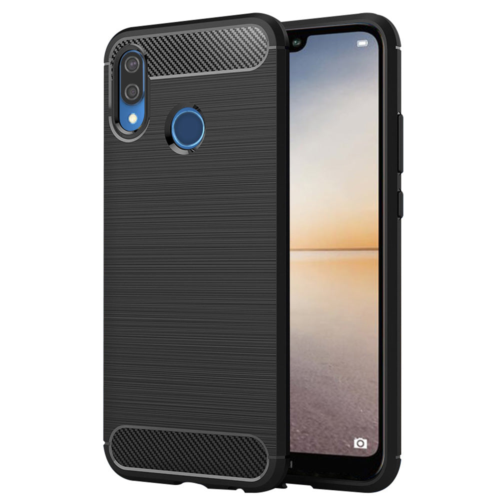 Hoes voor Huawei P20 Lite, Techsuit, Carbon, Zwart