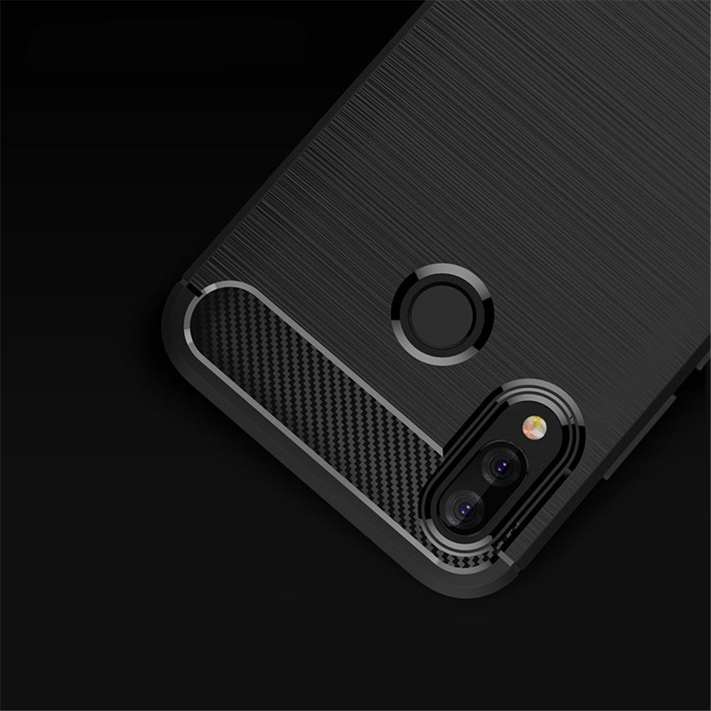 Hoes voor Huawei P20 Lite, Techsuit, Carbon, Zwart