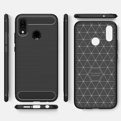 Hoes voor Huawei P20 Lite, Techsuit, Carbon, Zwart