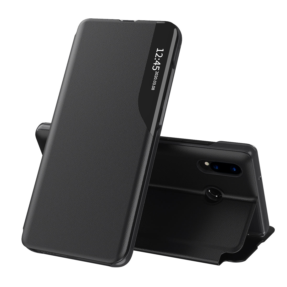 Hoes voor Huawei P20 Lite, Techsuit, eFold, Zwart