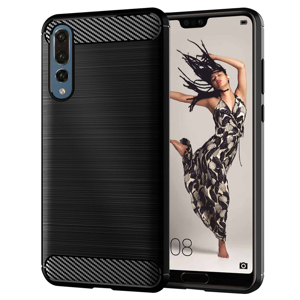 Hoes voor Huawei P20 Pro, Techsuit, Carbon, Zwart