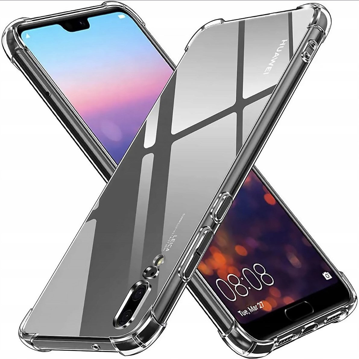 Hoes voor Huawei P20, Techsuit, Schokbestendig Transparant