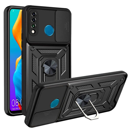Hoes voor Huawei P30 lite New Edition / P30 lite, Techsuit, CamShield, Zwart