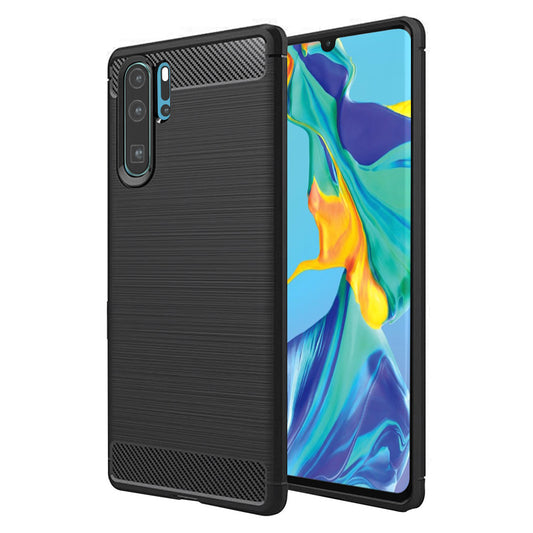 Hoes voor Huawei P30 Pro New Edition / P30 Pro, Techsuit, Carbon, Zwart