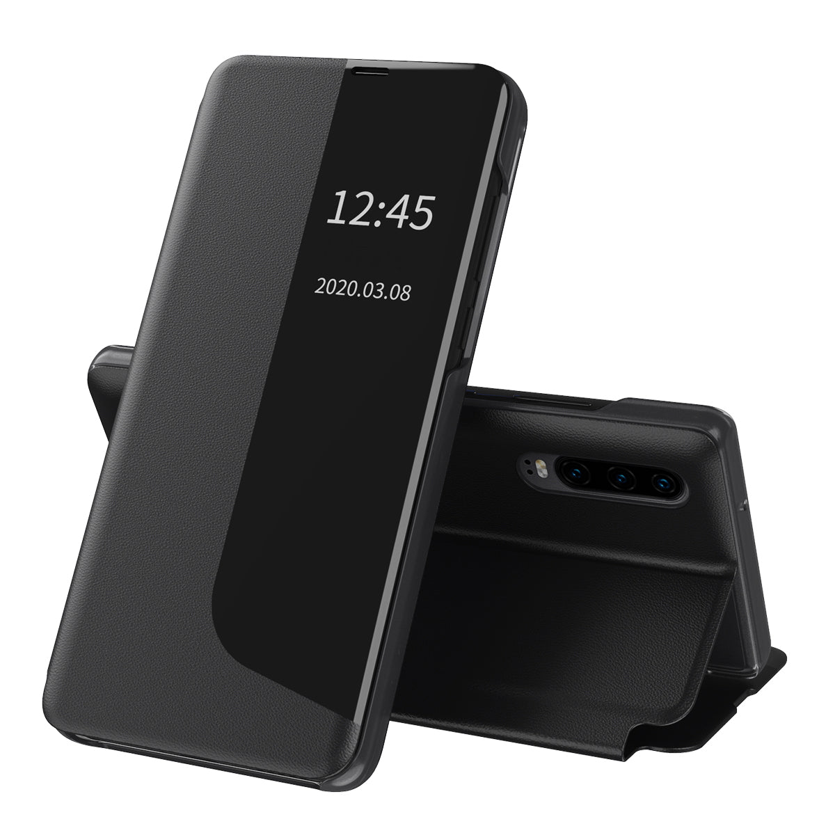 Hoes voor Huawei P30, Techsuit, eFold, Zwart