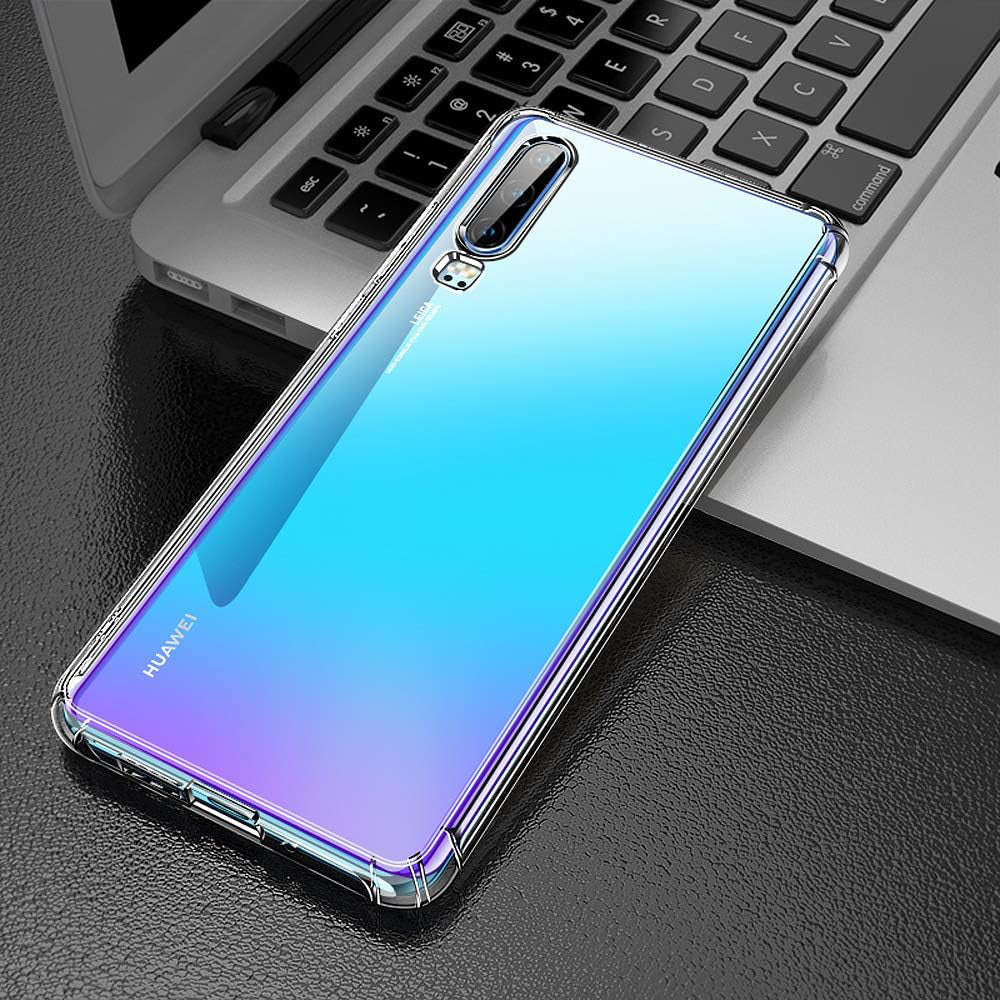 Hoesje voor Huawei P30, Techsuit, Schokbestendig Transparant
