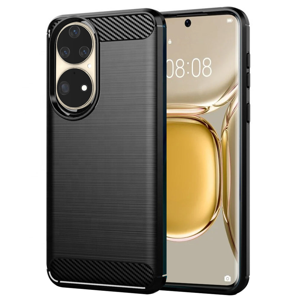 Case for Huawei P50 Pro, Techsuit, Carbon, Black