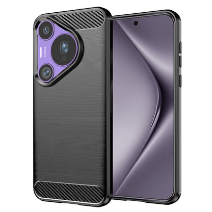 Hoes voor Huawei Pura 70 Pro, Techsuit, Carbon, Zwart