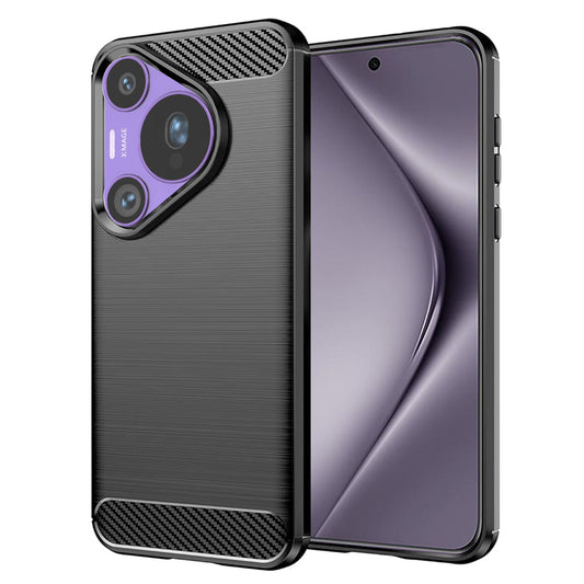 Hoes voor Huawei Pura 70 Pro, Techsuit, Carbon, Zwart