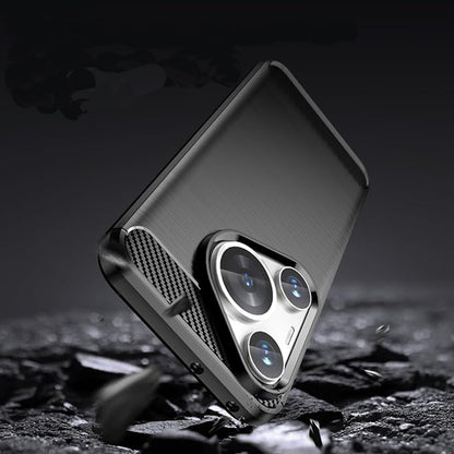 Hoes voor Huawei Pura 70 Pro, Techsuit, Carbon, Zwart