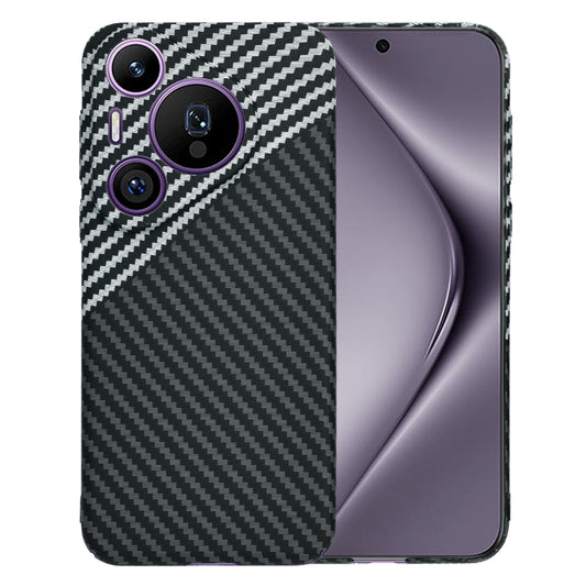 Hoes voor Huawei Pura 70 Pro, Techsuit, Carbonite FiberShell, Zwart Grijs