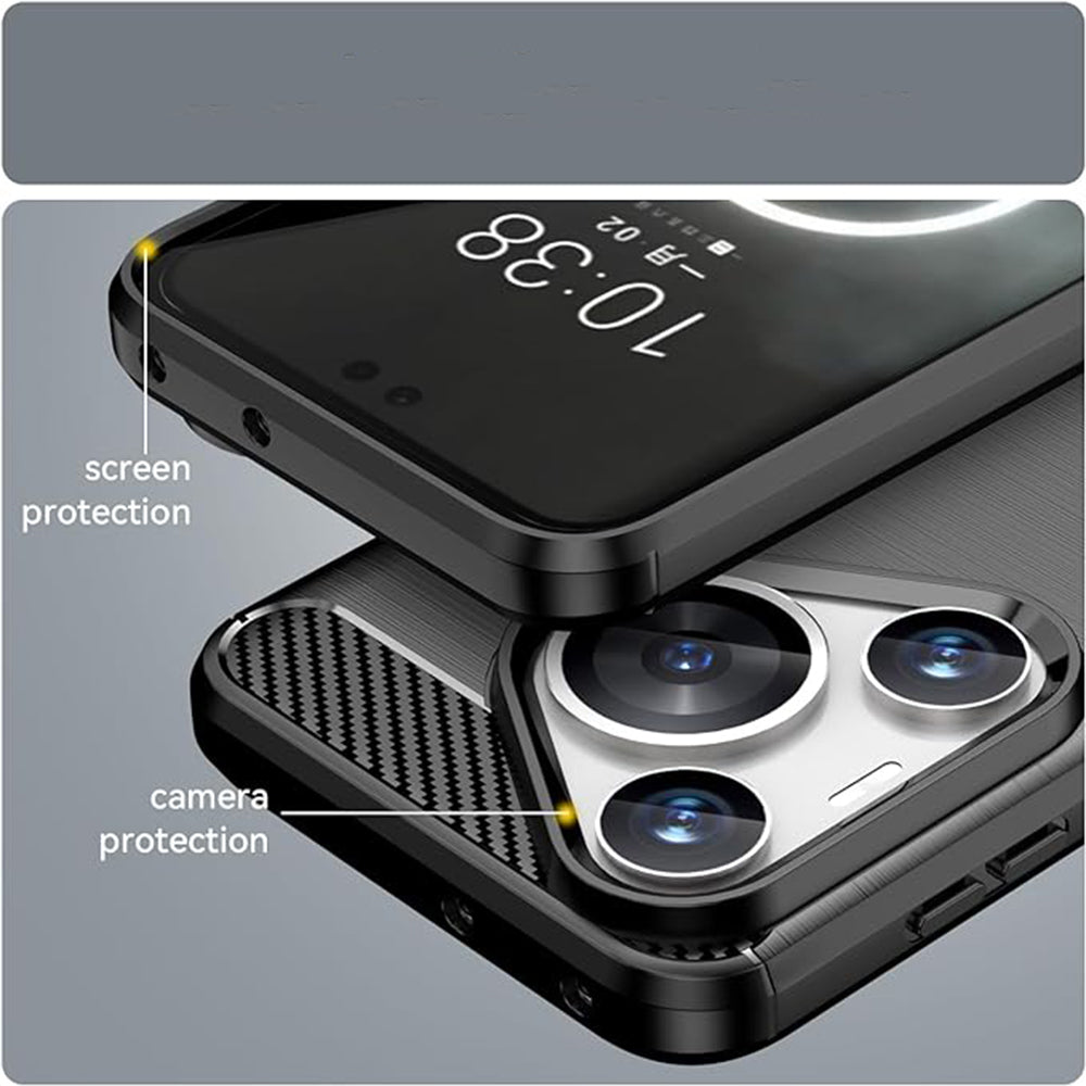 Hoes voor Huawei Pura 70, Techsuit, Carbon, Blauw