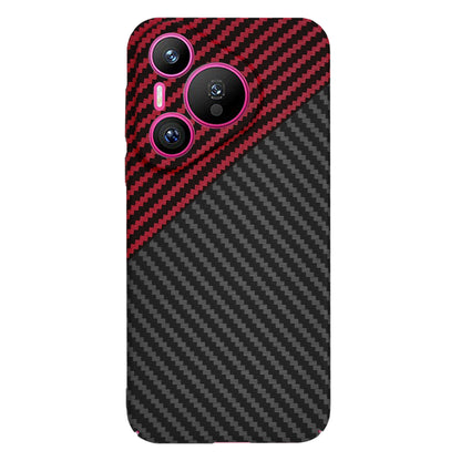 Hoes voor Huawei Pura 70, Techsuit, Carbonite FiberShell, Zwart Rood
