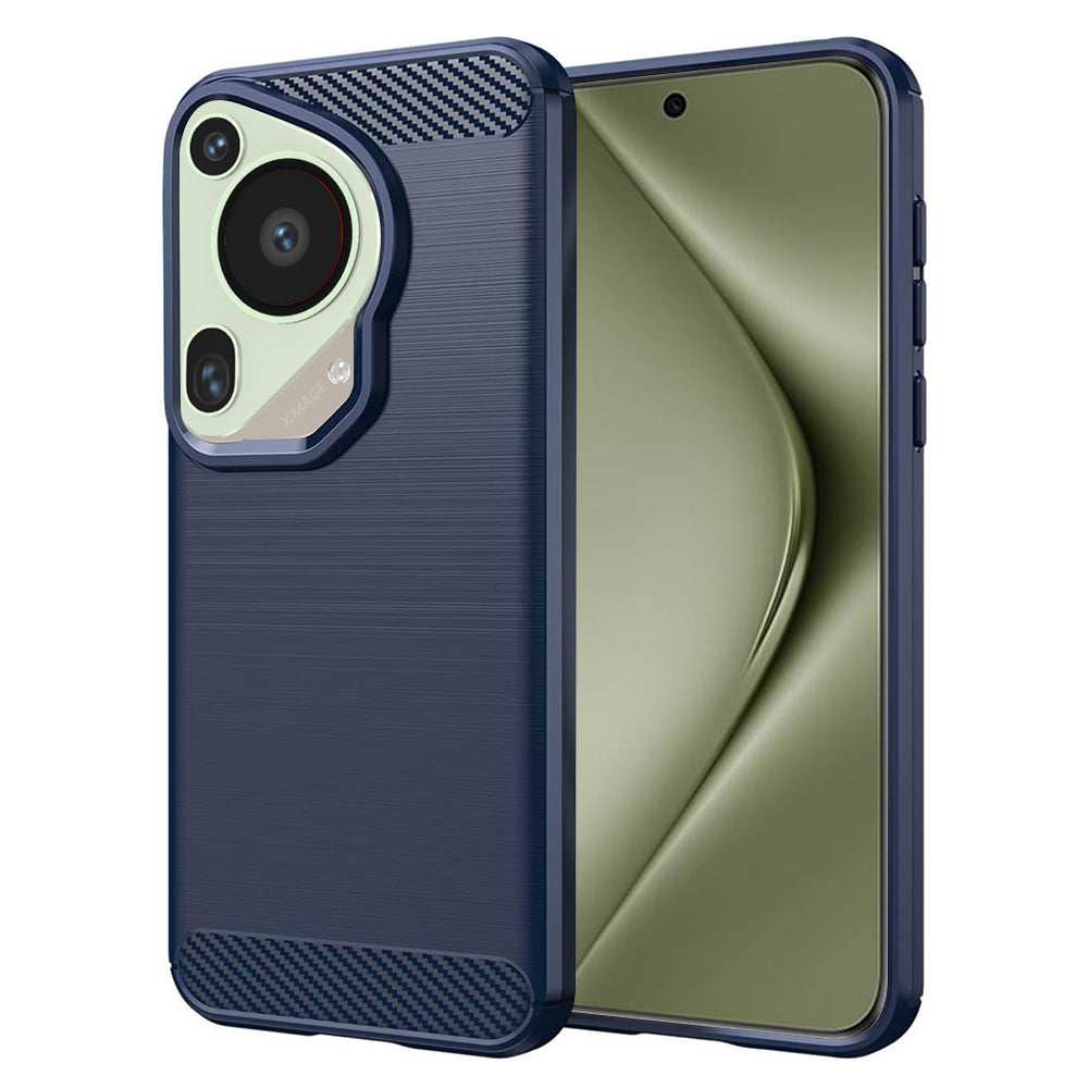 Hoes voor Huawei Pura 70 Ultra, Techsuit, Carbon, Blauw