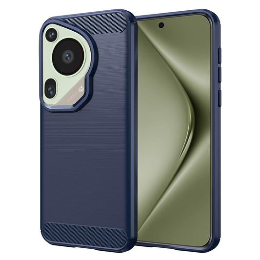 Hoes voor Huawei Pura 70 Ultra, Techsuit, Carbon, Blauw