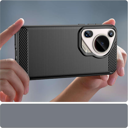 Hoes voor Huawei Pura 70 Ultra, Techsuit, Carbon, Blauw