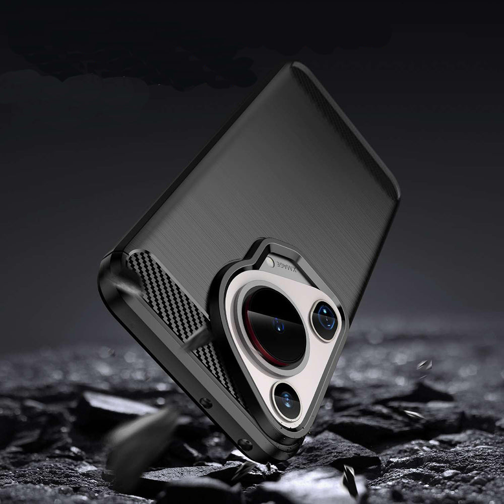Hoes voor Huawei Pura 70 Ultra, Techsuit, Carbon, Blauw