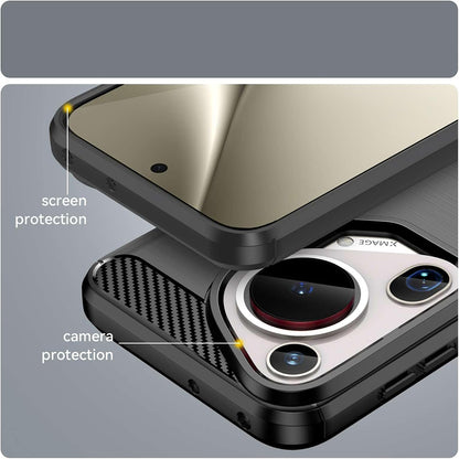 Hoes voor Huawei Pura 70 Ultra, Techsuit, Carbon, Blauw