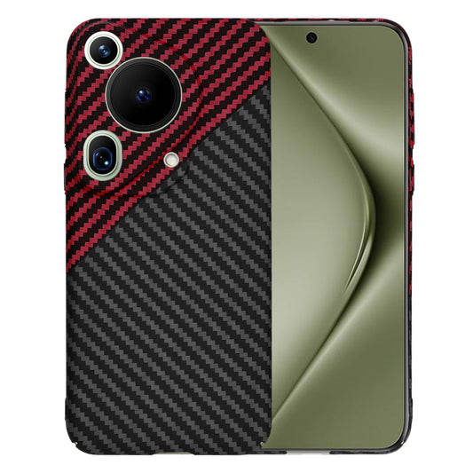 Hoes voor Huawei Pura 70 Ultra, Techsuit, Carbonite FiberShell, Zwart Rood