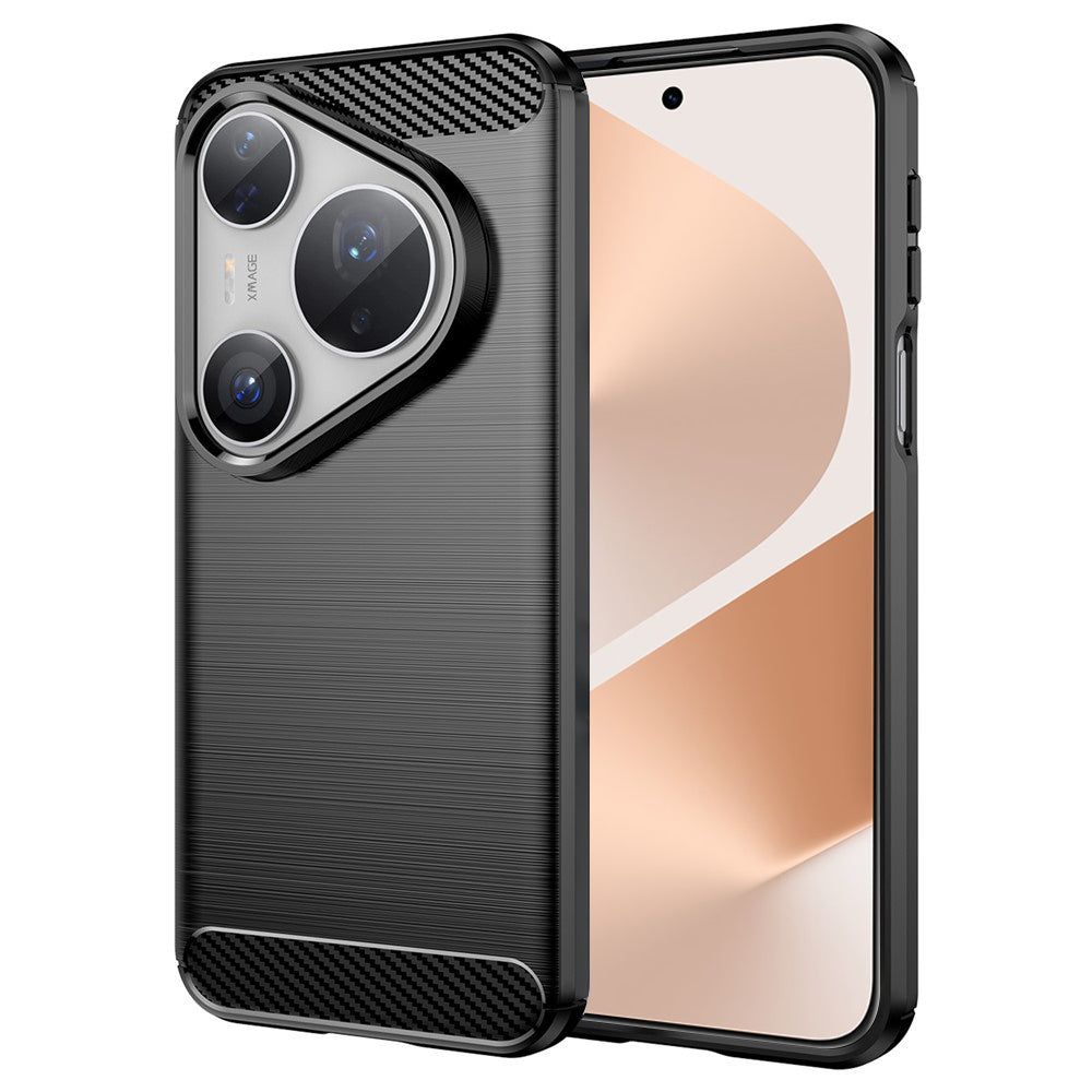 Hoes voor Huawei Pura 80 Pro / Pura 80 Ultra, Techsuit, Carbon, Zwart