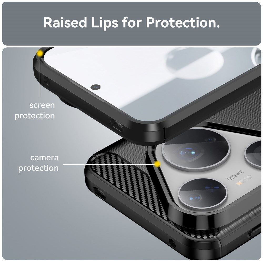 Hoes voor Huawei Pura 80 Pro / Pura 80 Ultra, Techsuit, Carbon, Zwart