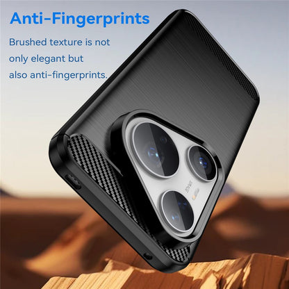 Hoes voor Huawei Pura 80 Pro / Pura 80 Ultra, Techsuit, Carbon, Zwart
