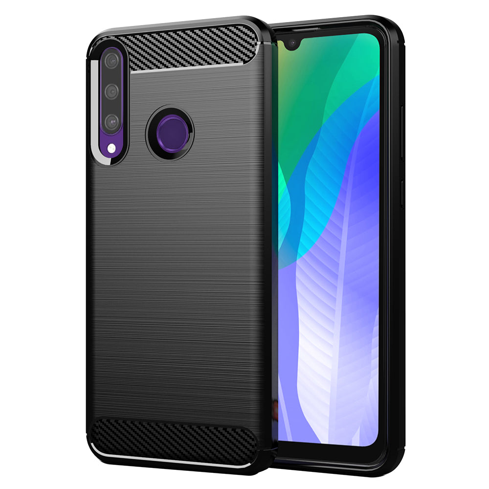 Hoes voor Huawei Y6p, Techsuit, Carbon, Zwart