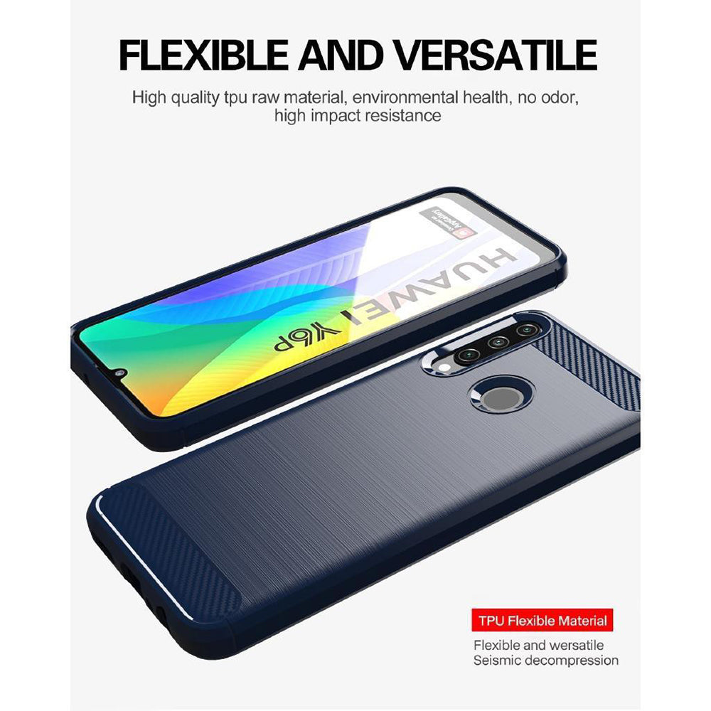 Hoes voor Huawei Y6p, Techsuit, Carbon, Zwart