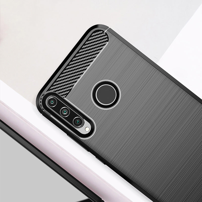 Hoes voor Huawei Y6p, Techsuit, Carbon, Zwart