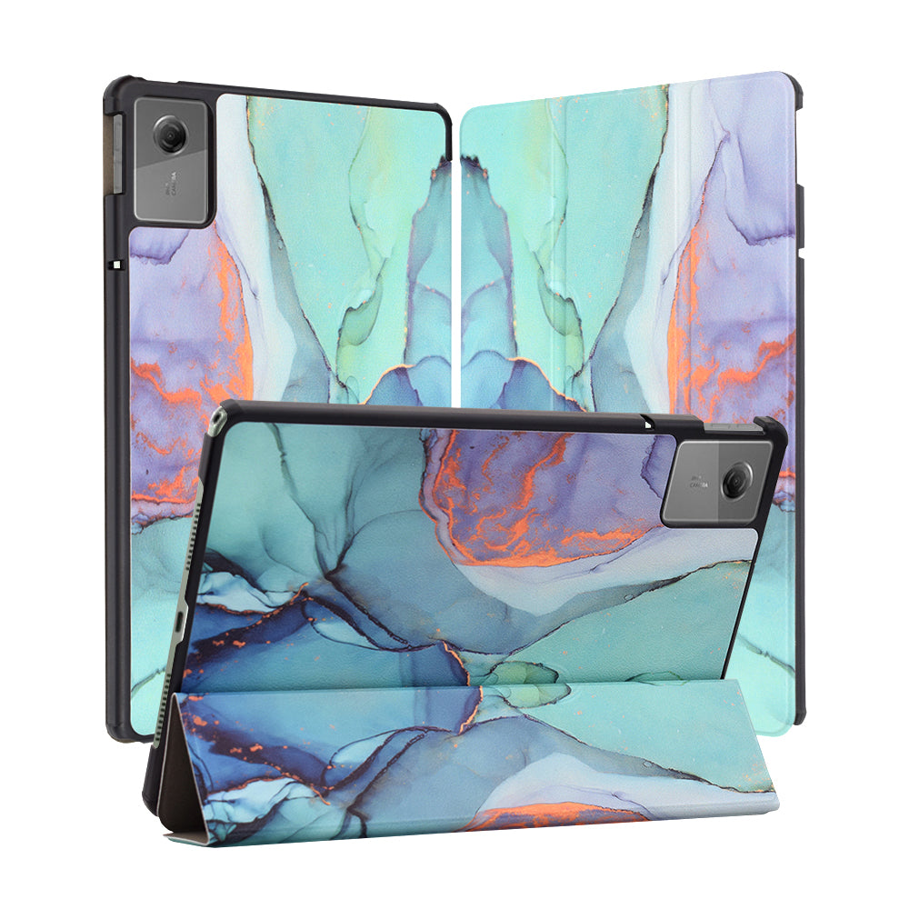 Hoes voor Lenovo Idea Tab 11, Techsuit, FoldPro Green Time, Multicolor