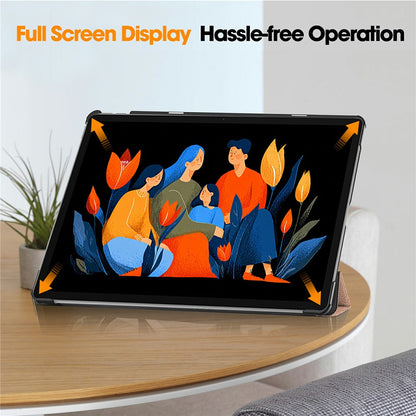 Hoes voor Lenovo Idea Tab Plus, Techsuit, FoldPro, Rosé Goud