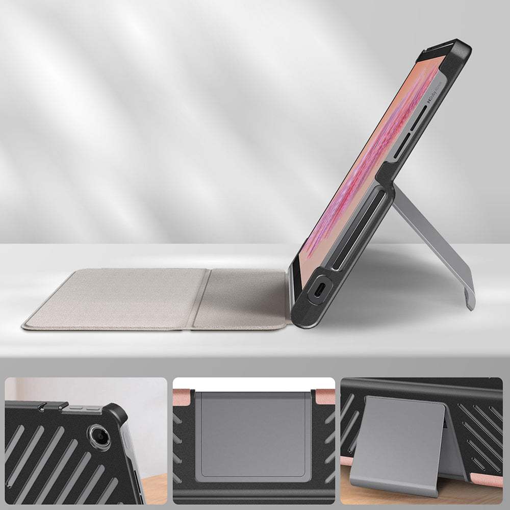 Hoes voor Lenovo Tab Plus, Techsuit, FoldPro, Roze