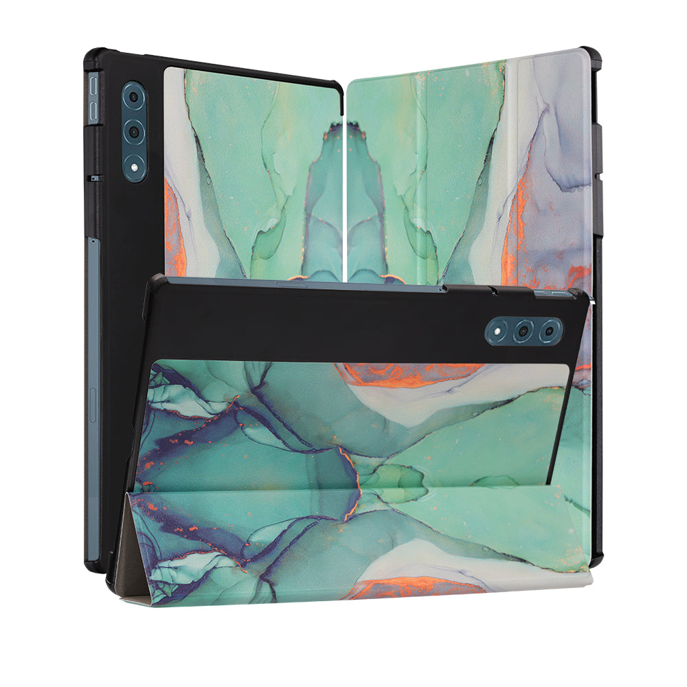 Hoes voor Lenovo Yoga Tab Plus, Techsuit, FoldPro Green Time, Multicolor