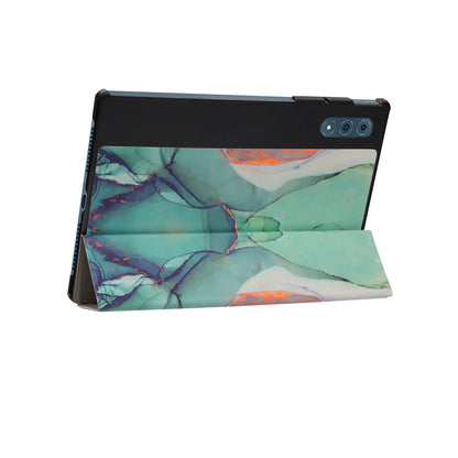 Hoes voor Lenovo Yoga Tab Plus, Techsuit, FoldPro Green Time, Multicolor
