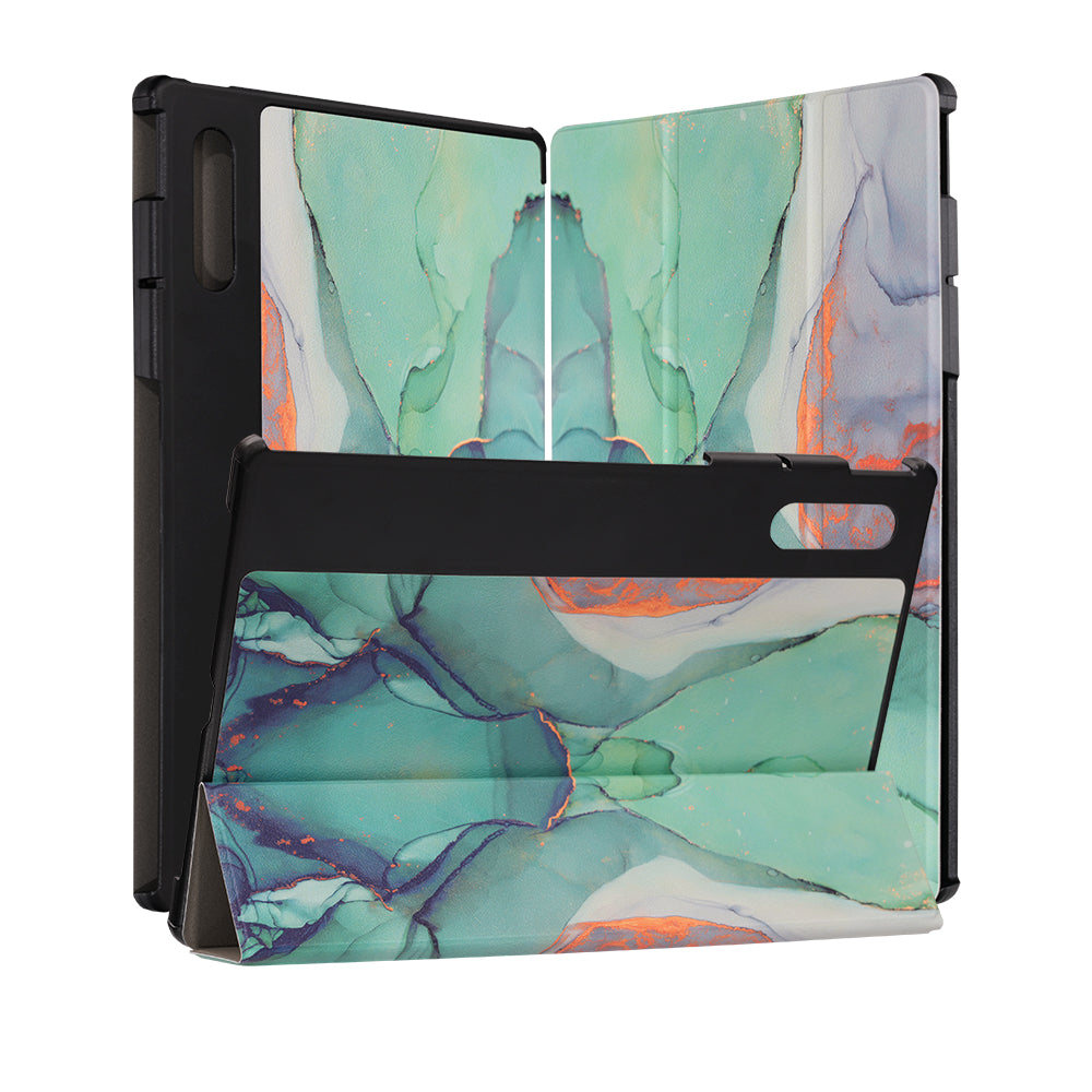 Hoes voor Lenovo Yoga Tab Plus, Techsuit, FoldPro Green Time, Multicolor