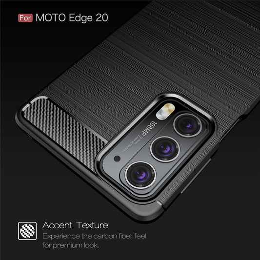 Hoes voor Motorola Edge 20, Techsuit, Carbon, Zwart