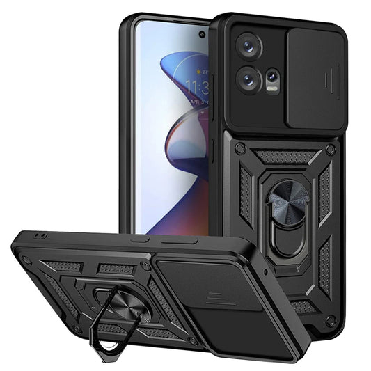 Hoes voor Motorola Edge 30 Fusion, Techsuit, CamShield, Zwart