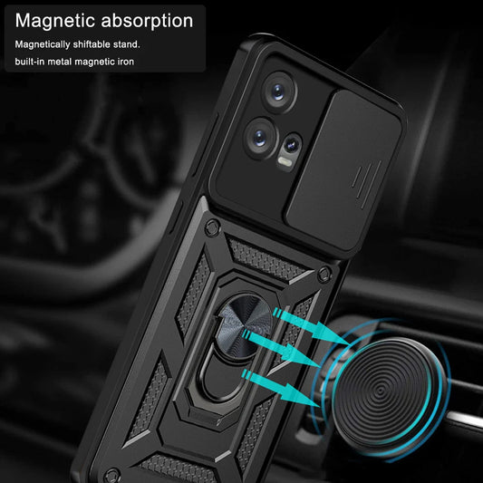 Hoes voor Motorola Edge 30 Fusion, Techsuit, CamShield, Zwart