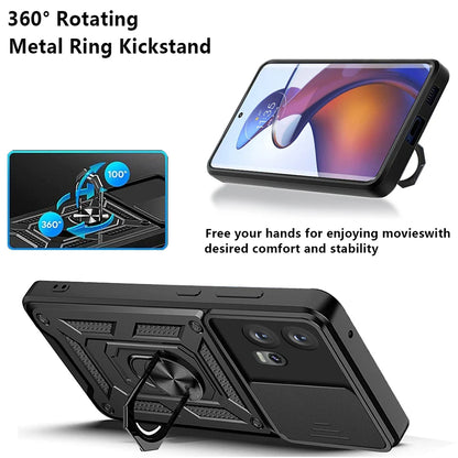 Case for Motorola Edge 30 Fusion, Techsuit, CamShield, Black