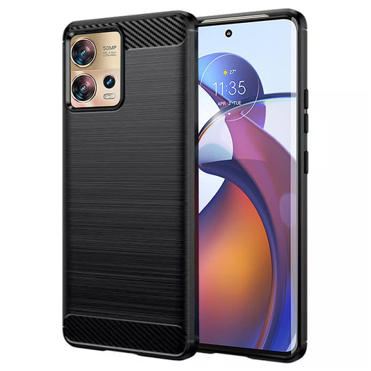 Hoes voor Motorola Edge 30 Fusion, Techsuit, Carbon, Zwart