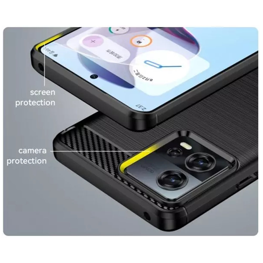 Case for Motorola Edge 30 Fusion, Techsuit, Carbon, Black