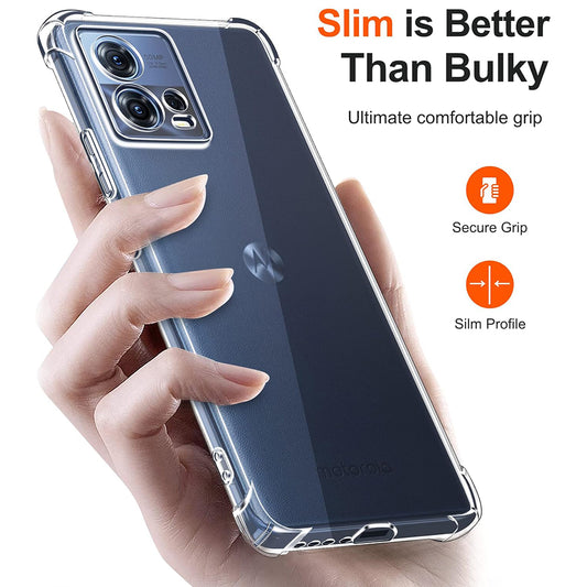 Hoesje voor Motorola Edge 30 Fusion, Techsuit, Schokbestendig Transparant